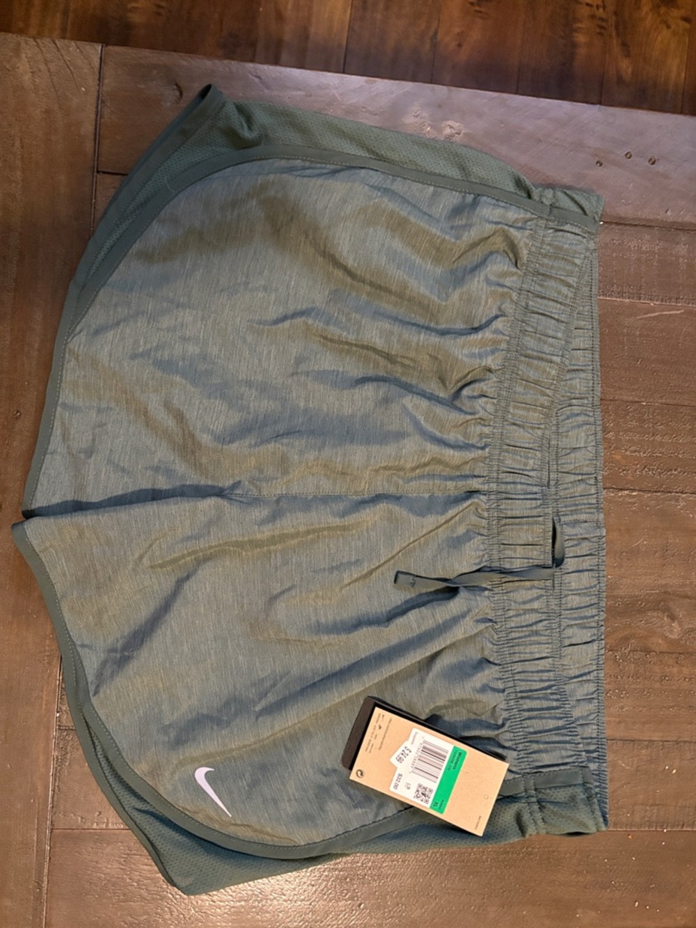 Nike Women's Running Shorts in Olive Green with Dark Trim